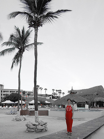 red and white sand